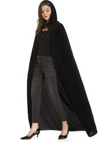 1pc Vampire Hooded Cape (Available In Black, Red, Purple), 170cm Unisex Velvet Cloak, Suitable For Halloween/Christmas/Carnival Cosplay Party, Photo Shoot, Performance, Character Costume,Christmas