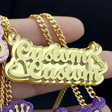 Customized Personalized Name Necklace - Gold Chain Personalized - Acrylic Name Necklace - Customized Nameplate - Customizable Name Necklace - Gift For Her, Girls - Multicolor - View 10