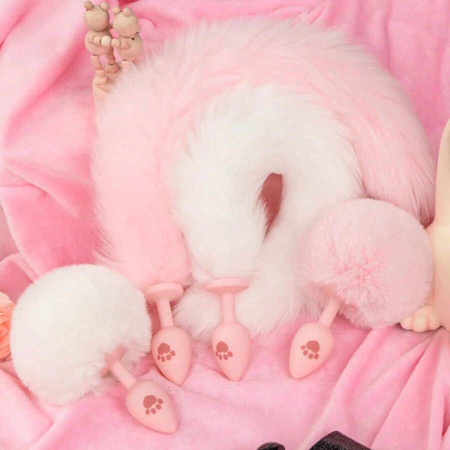 1pc Fox Tail Anal Plug With Fox Tail For Woman Female Man Gay Butt Plug Metal Adults Couples Pink White Sex Toy Toys,Cat Claw Tail Role Play Masturbation Sex Toy Plug Fox Tail For Adult Female Male Couples Cute Sexy Role Play