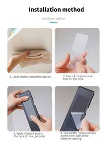 1pc Glass Wall Mounted Wine Glass Holder, Usable For Kitchen/Home Decor Display, With Adhesive Pads, Valentine's Day Gift, Party, Birthday Recoration, For Outdoor, Camping