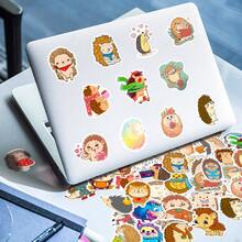 50 miếng dán hoạt hình nhím xám, miếng dán PVC hoạt hình, tự dính, thích hợp cho bình nước, máy tính xách tay, điện thoại di động, ván trượt, trang trí đàn guitar, hình dạng bất đối xứng - Nhiều màu - Xem 10