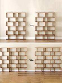 VASAGLE Bibliothèque, Étagère à 6 niveau, Meuble de rangement, Cloison Séparateur, pour Salon, Chambre, Bureau, Style Moderne, Marron Rustique - Tabac - Voir 9