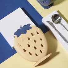 1 件草莓形厨房用具架 - 多功能筷子和餐具架，适用于台面和橱柜，耐用的塑料收纳架 - 彩色 - 查看 4