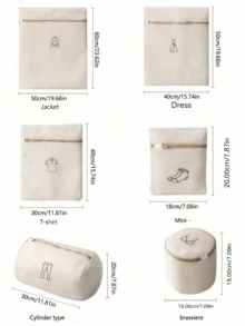 1pc/6pcs Set Fine Mesh Laundry Bags For Delicates, Bras, Underwear And Lingerie – Thick, Snag-Free Net Wash Bags With Reinforced Seams, Gentle Zipper Closure, Protects Garments In Machine Washes, Color-, Airflow Mesh For Quick Dry, Ideal Laundry Room Organizer For Delicate Fabrics, Hosiery, Activewear, Travel, And Wardrobe Refresh, Effortless Care, Space-Saving Design, Suitable For Front-Load And Top-Load Machines, Keeps Shapes, Laces, And Elasticity Intact, Prevents Pilling, Reduces Snagging And Laundry Waste, Ideal Everyday Wardrobe Shield - Multicolor - View 9