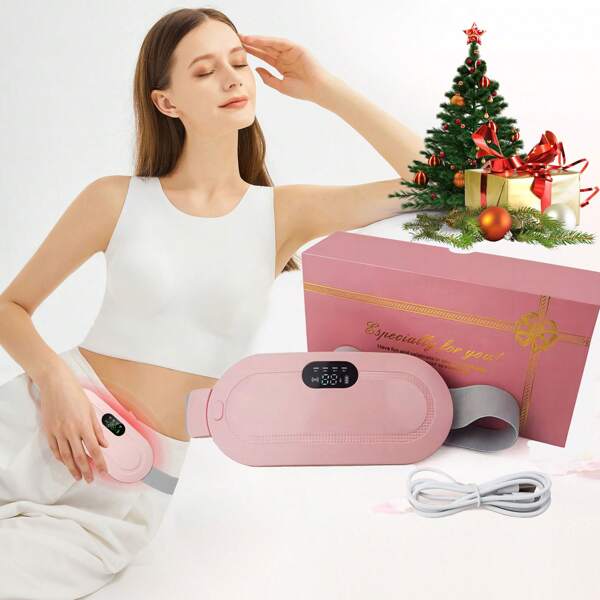 Electric Heating Pad, Portable Cordless Menstrual Heating Pad, 3 Temperature Settings And 4 Massage Modes, Cramp Heating Pad, Relieve Abdominal And Back Pain, Best Birthday Christmas Gift For Women Electric Heating Pad