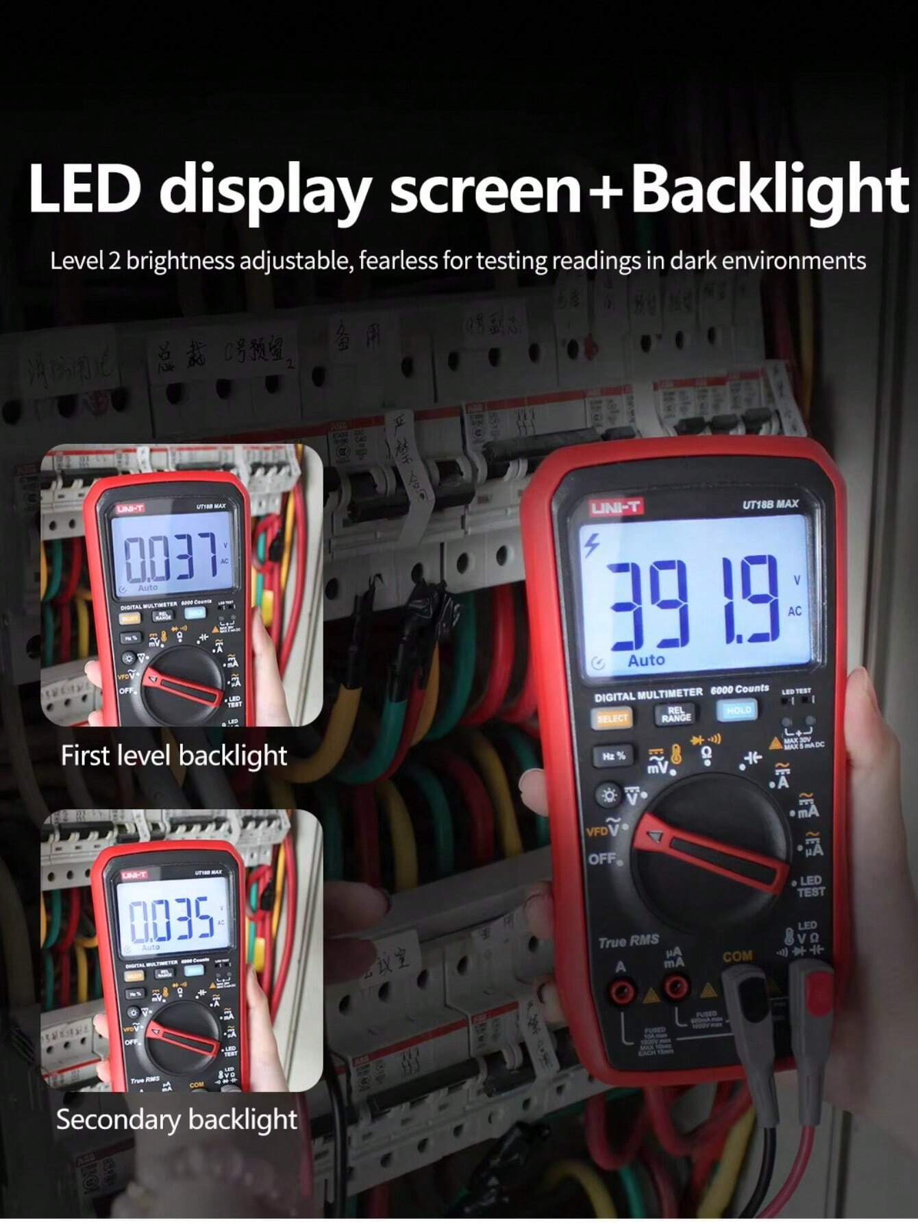 UNITUT17B MAX Digital Multimeter VFD AC Ammeter Voltmeter Resistance