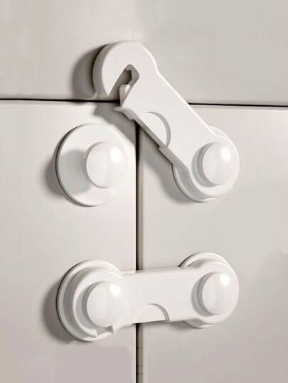 2pcsMulti-Function Anti-Pinch Hand Lock, Refrigerator Drawer Anti-Open Protection Lock