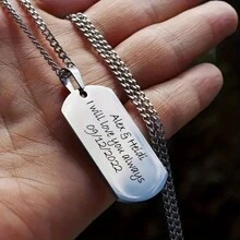 Collar con colgante de letra personalizado de acero inoxidable - Joyería con grabado personalizado con letras únicas, un regalo ideal para mujeres, hombres y parejas, duradero, hipoalergénico y resistente al agua
