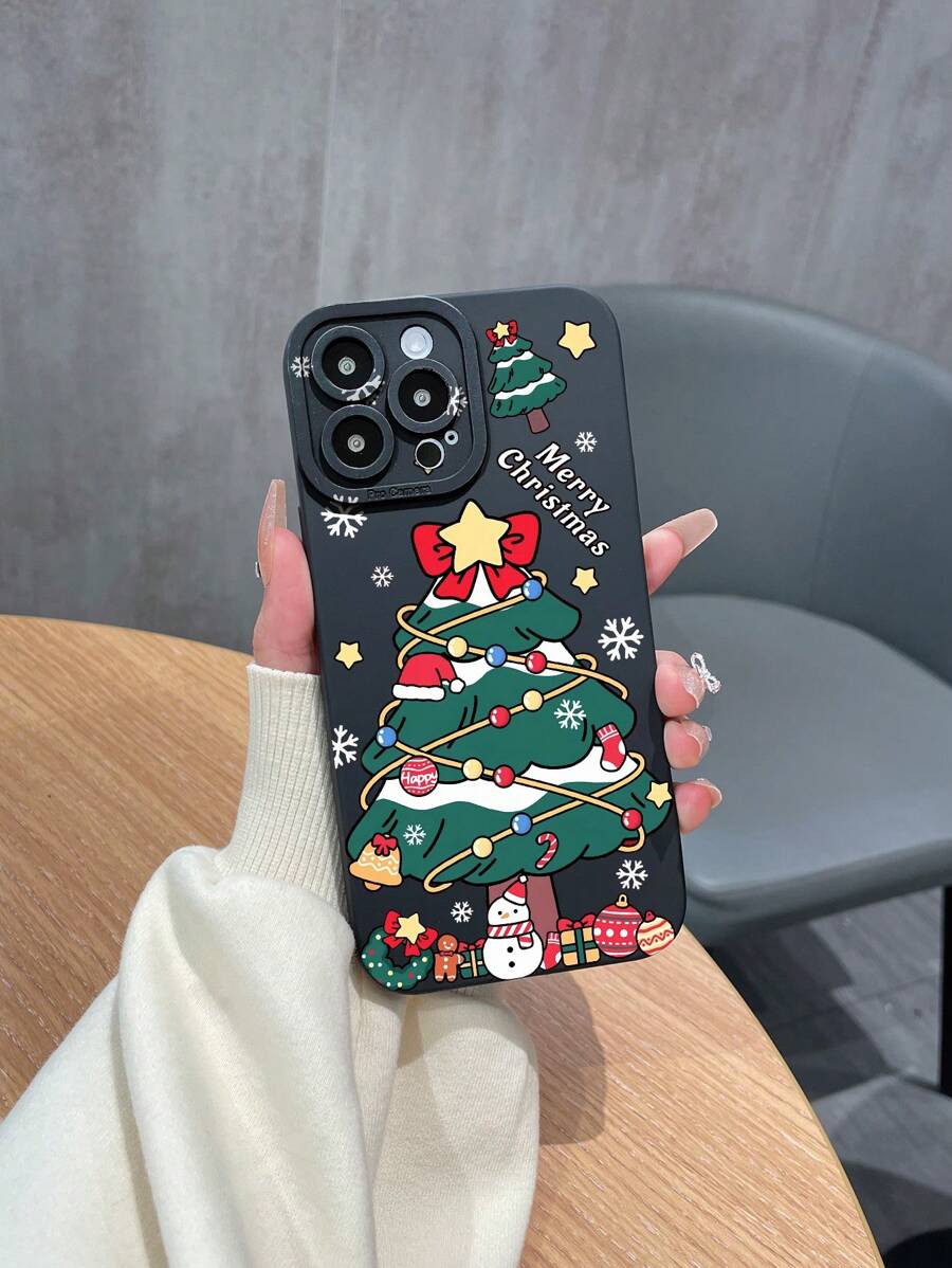 1个TPU磨砂印花圣诞树图案手机壳,兼容苹果 7/7 Plus、X/XS/XR/XS Max、11/12/13/14/15/16系列,兼容三星Galaxy A05/A05S/A52/A53/A13/A14/A04S/A35、S22U/S23U/S24U系列,兼容红米Note系列,兼容OPPO A系列/Reno系列,兼容INFINIX系列,国际版,非国内版。 - 彩色 - 查看 1