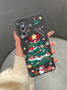 1个TPU磨砂印花圣诞树图案手机壳，兼容苹果 7/7 Plus、X/XS/XR/XS Max、11/12/13/14/15/16系列，兼容三星Galaxy A05/A05S/A52/A53/A13/A14/A04S/A35、S22U/S23U/S24U系列，兼容红米Note系列，兼容OPPO A系列/Reno系列，兼容INFINIX系列，国际版，非国内版。 - 彩色 - 查看 3