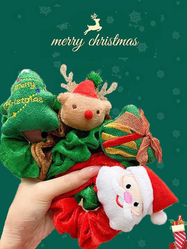 4 قطعة/مجموعة شرائط الشعر المطاطية متعددة الألوان للنساء، مناسبة للذيل العالي والكعكة