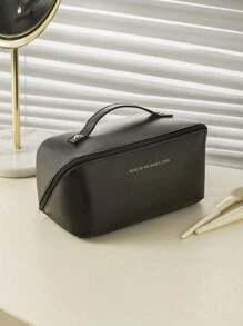 1pc Large Capacity Travel Makeup Bag, Multi-Functional Cosmetic Organizer Pouch, Waterproof Toiletry Bag, Portable Makeup Pouch With Compartments, Ideal For Back To School