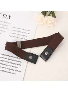 Minimalist Fashionable Unisex Elastic Invisible Woven Belt Without Buckle, Adjustable Length For Jeans, Casual Halloween Summer, School Fall, Autumn, Halloween - Grace - View 5