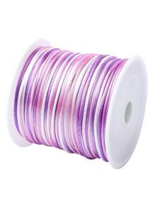 1 rola de 50 de metri 0,1 cm cordon de nailon cu gradient multicolor, potrivit pentru bricolaj, țesut brățări, colier, bijuterii și margele