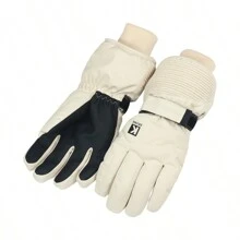 1 paio di guanti da sci professionali per uomo e donna, impermeabili, antivento, caldi, con fodera termica spessa, adatti per moto, motoslitta, sci e snowboard all'aperto, guanti invernali, scaldamani, guanti da neve