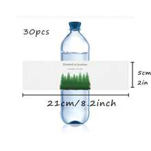 30 Pcs Custom Water Bottle Labels Stickers Self Adhesive Candy Wrap Bridal Shower Decor Personalized Text