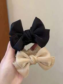 1 chiếc kẹp tóc nơ thanh lịch, thích hợp cho nhu cầu sử dụng hàng ngày của phụ nữ - Phụ kiện tóc đơn giản và thời trang - Một kích thước phù hợp với tất cả - Xem 12