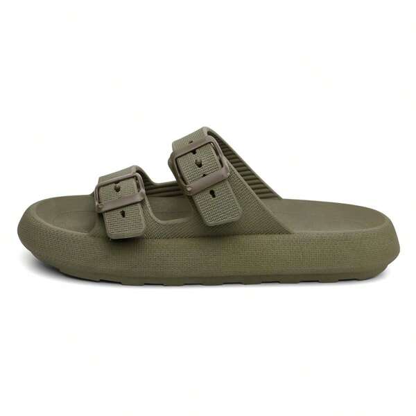 Chinelo Masculino Nuvem Sandália Slide Duas Tiras Confortável Fivela