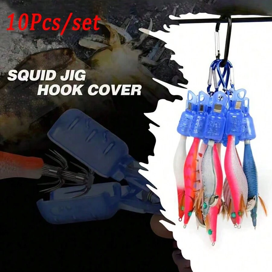 10pcs Squid Jig Hook Protector, Fishing Jigs Lure Covers, Safety Hook