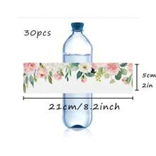 30 Pcs Custom Water Bottle Labels Stickers Self Adhesive Candy Wrap Bridal Shower Decor Personalized Text