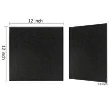 12pcs Square 30cm High Density Polyester Fiber Acoustic Sound Absorption Panels, Self-Adhesive, Soundproofing Decorative Wall Tiles, Suitable For Kindergarten, Recording Studio, Office
