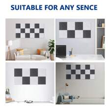 12pcs Square 30cm High Density Polyester Fiber Acoustic Sound Absorption Panels, Self-Adhesive, Soundproofing Decorative Wall Tiles, Suitable For Kindergarten, Recording Studio, Office