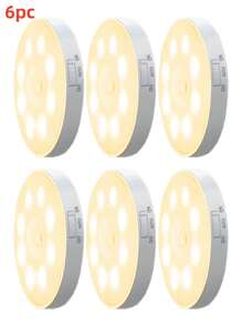 1 件/3 件/6 件 LED 台阶灯带运动传感器，USB 可充电夜灯，半嵌入式壁灯，适用于厨房、橱柜、楼梯、壁橱、房间（250mAh） - 白色 - 查看 18