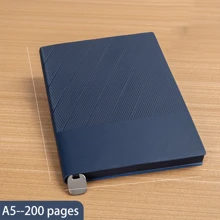 Caderno A5 com textura de tecido e marcador - à prova d'água, capa macio, páginas grossas, adequado para escritório, reuniões e diários de alunos