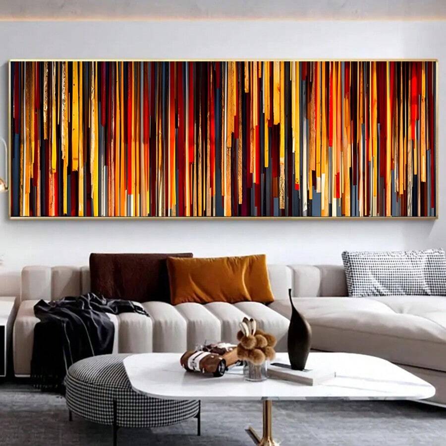 1 Frameless Mural Falling Meteor Red Trajectory Abstract Light
