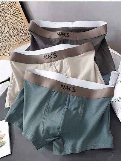 3 st. herrboxershorts, enfärgat bekvämt underklädesset