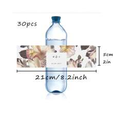 30 Pcs Custom Water Bottle Labels Stickers Self Adhesive Candy Wrap Bridal Shower Decor Personalized Text - Multicolor - View 36