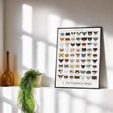 1pc/Set Funny Warrior Cats Masks Posters And Prints,Animal Masks, Felt Animal Masks Wall Canvas Painting Decoration Enthusiast,No Frame Include - Multicolor - View 9
