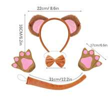 1 Bộ (Băng đô + Nơ + Đuôi) Bộ phụ kiện trang phục động vật - Phụ kiện băng đô tai lừa dễ thương, Phụ kiện trang phục dự tiệc Carnival - Nhiều màu - Xem 2