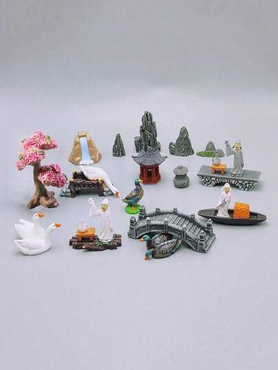 حجر مصغر لتكوين المناظر الطبيعية، محاكاة استنساخ حديقة الجسر المائي الصيني مزين بأسلوب صيني للزينة الحدائق، والأحواض، وتزيين البونساي قطعة واحدة