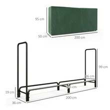 Outsunny Firewood Racks - Black - View 3
