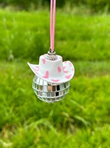 1pc Creative Disco Ball Car Rearview Mirror Hanging Decoration