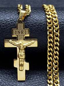 时尚东正教吊坠项链 男女皆宜 不锈钢金色宗教项链 - 項鍊 - 查看 8