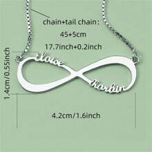 Dây chuyền tên tiếng Anh gia đình biểu tượng vô cực tùy chỉnh, hỗ trợ 1-8 tên, mỗi tên hỗ trợ 1-10 ký tự, có thể tùy chỉnh cho Ngày của Mẹ, Ngày lễ tình nhân, Kỷ niệm sinh nhật và tặng cho bạn bè, bạn cùng lớp, lễ tốt nghiệp, Giáng sinh, quà tặng gia đình cao cấp - Nhiều màu - Xem 4
