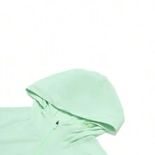 LI-NING 跑步系列 女款冰爽舒适防晒运动风衣 AFDU164 - 清涼綠 - 查看 3