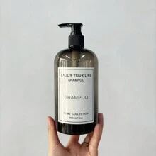 3 Packungen 500ml/16oz transparente schwarze runde Schulter Boston Presse-Typ Haarpflegeflasche, nachfüllbare Shampoo-, Duschgel- und Conditioner-Spenderflasche mit schwarzer Kunststoffpumpe, für Körperlotion, Handseife, Waschmittel, Ersatzflasche, Badezimmerbedarf Heim-Badezimmerdekoration Herbstdekoration Rückkehr zur Schule - Transparente schwarze Flasche + schwarzer Pumpenkopf - Übersicht 8