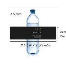 30 Pcs Custom Water Bottle Labels Stickers Self Adhesive Candy Wrap Bridal Shower Decor Personalized Text