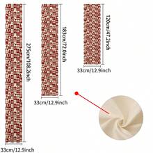 1 件圣诞桌旗，冬季节日亚麻桌旗，驯鹿圣诞老人袜子和冬青设计，适合家庭、餐厅、餐桌装饰，13"X72"/33 厘米 * 183 厘米 - 彩色 - 查看 10