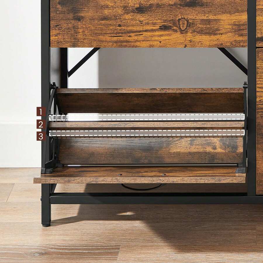 VASAGLE Shoe Hallway Shoe Box With 4 Rocker Doors, Narrow Shoe