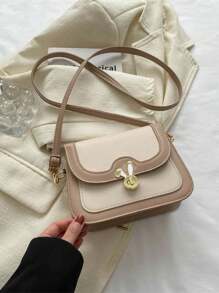 Women's Casual Crossbody Bag Small Rabbit Detail[2014] - Màu Khaki - Xem 1