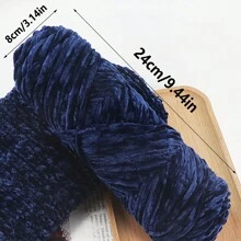 1 Stück handgemachtes Chenillegarn, 100g, geeignet für Do-It-Yourself Schal, Mütze, Jacke, Pullover, Tasche, Puppe
