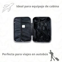 20 Inch Carry-On Suitcase Retractable Handle Double Removable Wheels Lightweight Unchecked - Lilac Purple - View 4