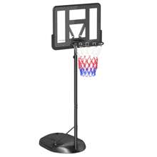 SPORTNOW Height Adjustable Basketball Hoop And Stand, Free Standing Portable Basketball Hoop System With Weighted Base And Wheels, For Junior Adults, 1.7-2.3(M) - Black - View 2