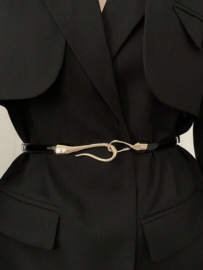 1pc Adjustable Women's Decorative Cinched Waist Stylish Versatile Dress Coat Hook Belt, Thin Summer, School Fall, Autumn, Halloween