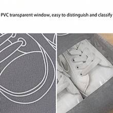 6个装抽绳袋鞋子收纳袋衣柜收纳袋便携式旅行鞋袋，节省空间防尘收纳袋，防潮打包鞋子收纳袋，抽绳鞋子收纳袋，衣柜防尘收纳袋，衣物分类挂袋鞋子收纳袋鞋子收纳袋旅行必需品旅行收纳袋旅行便携包防水口袋衣物分类抽绳挂袋度假出游必备学校用品旅行必需品女士宿舍 - 灰色 - 查看 8