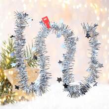 1set/2pcs/6pcs Star Fabric Decor, Party Birthday Wedding Celebration Decorations, Fluffy Metallic Garland Wreath, Artificial Plant And Flower Decor For Tree, Stair, Fireplace, Wall, Party Best Gifts Birthday Home Decor Christmas Decorations Room Decor Christmas Winter Christmas Decorations Home Christmas Gifts Christmas Decor - Multiple Specifications and Colors - View 13